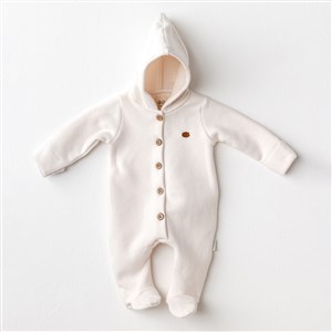 Andywawa Soft Bebek Tulum Takım AC25153 Ekru