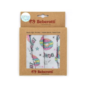 Beberotti 4'lü Müslin Bebek Ağız Bezi 25x25 Cm 102 Çok Renkli