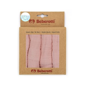 Beberotti 4'lü Müslin Bebek Ağız Bezi 25x25 Cm 102 Somon