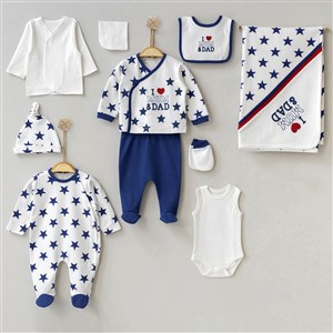 Pugi Baby Mam-Dad 10'lu Bebek Hastane Çıkış Seti 6100 Beyaz