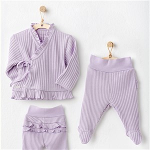 Andywawa Sweet Penguin 2'li Bebek Takımı AC25094 Lila