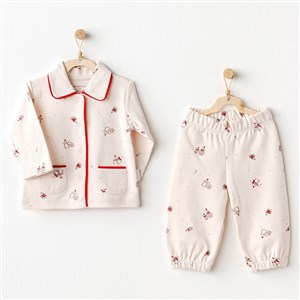 Andywawa Penguin Bebek Pijama Set AC25347 Ekru