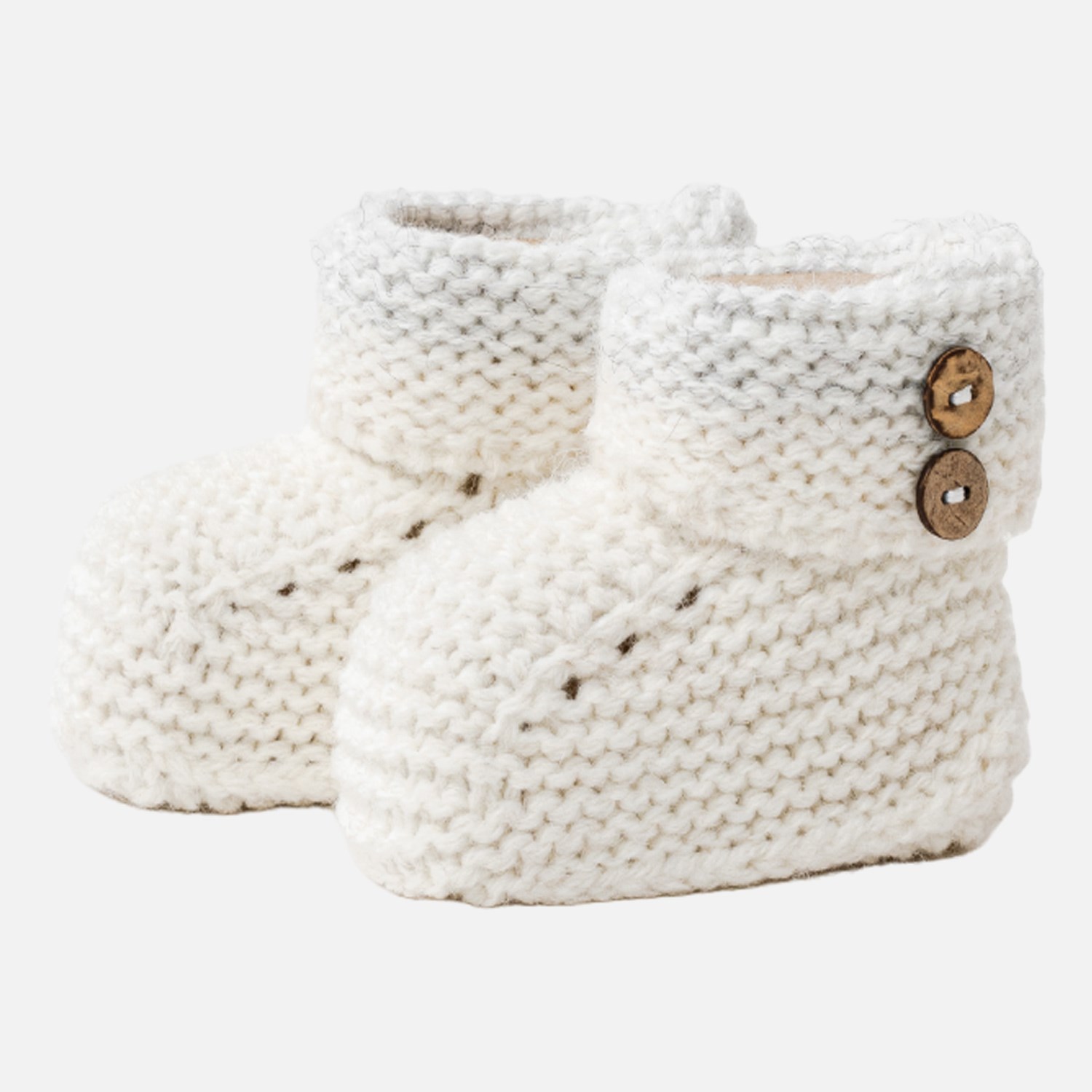 Andywawa Knit Booties Bebek Triko Patik AC25370 Krem