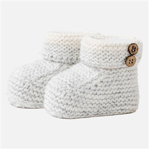 Andywawa Knit Booties Bebek Triko Patik AC25370 Gri