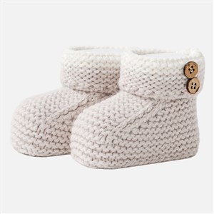 Andywawa Knit Booties Bebek Triko Patik AC25370 Kahverengi