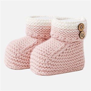 Andywawa Knit Booties Bebek Triko Patik AC25370 Pembe