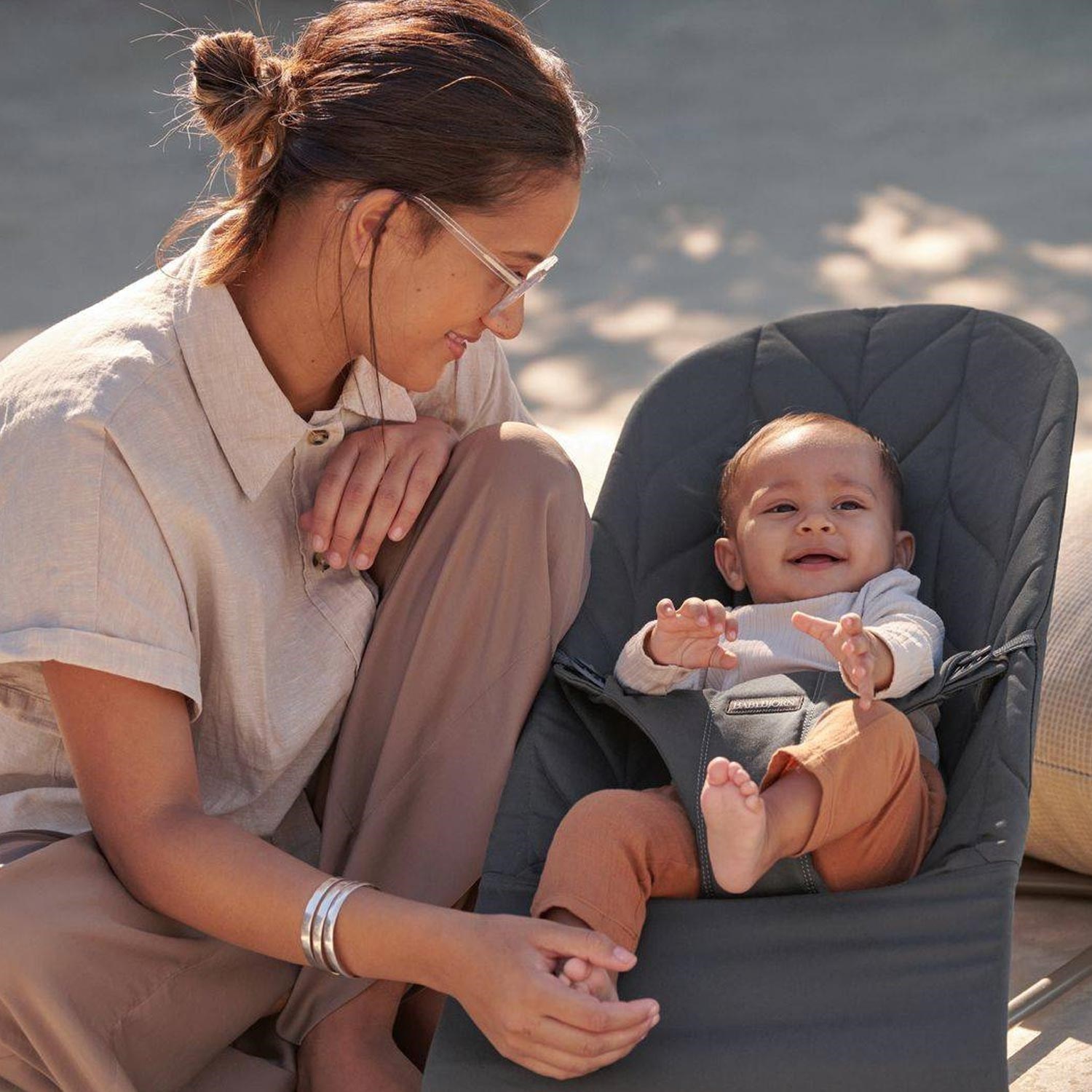 Babybjörn Bliss Ana Kucağı Petal Woven Cotton Anthracite