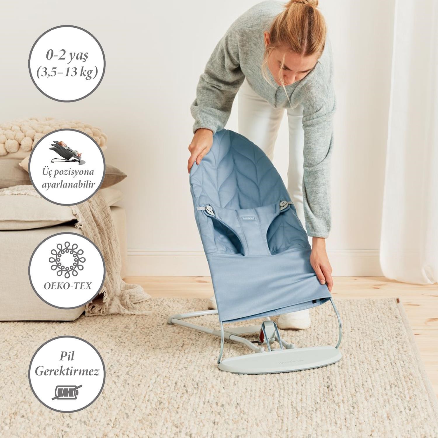 Babybjörn Bliss Ana Kucağı Petal Woven Cotton Blue