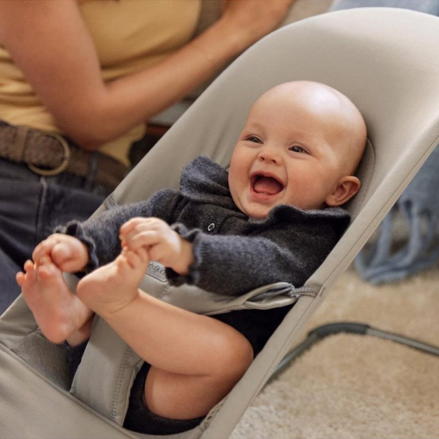 BabyBjörn Balance Soft Woven Jersey Üçlü Kumaş Sand Grey
