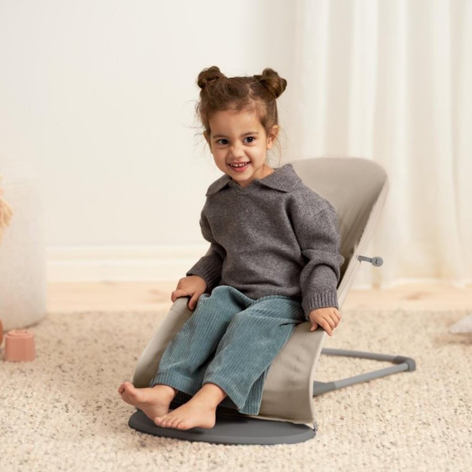 BabyBjörn Balance Soft Woven Jersey Üçlü Kumaş Sand Grey