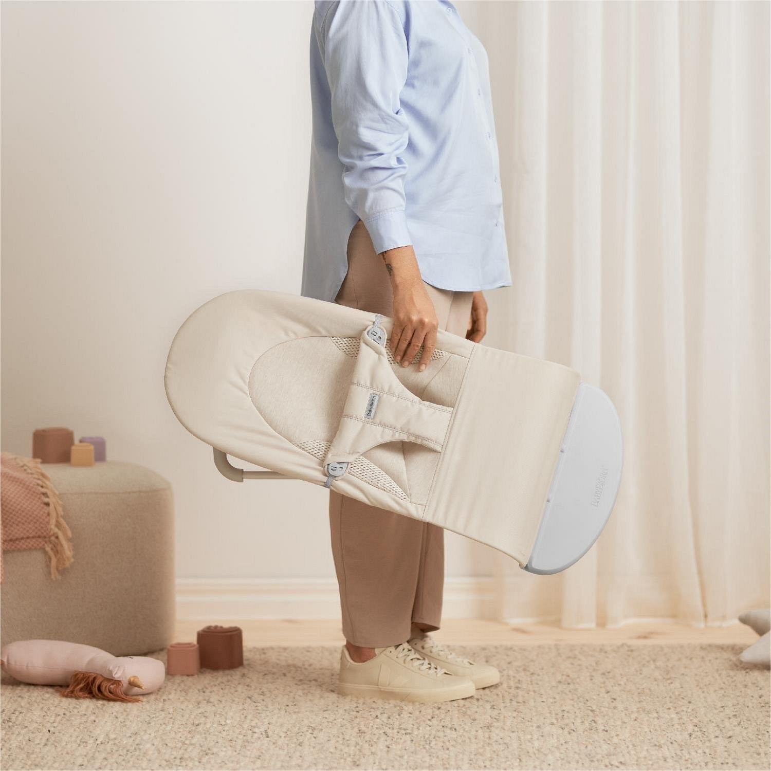 BabyBjörn Balance Soft Woven Jersey Üçlü Kumaş Oyuncaklı Light Beige