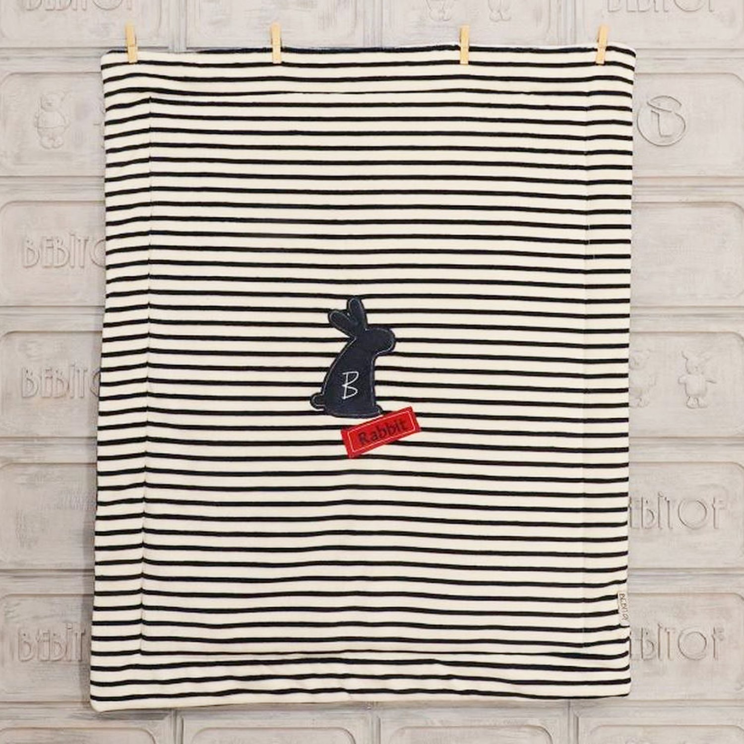 Bebitof Rabbit Elyaflı Battaniye 98x85 Cm 95061 Çizgili