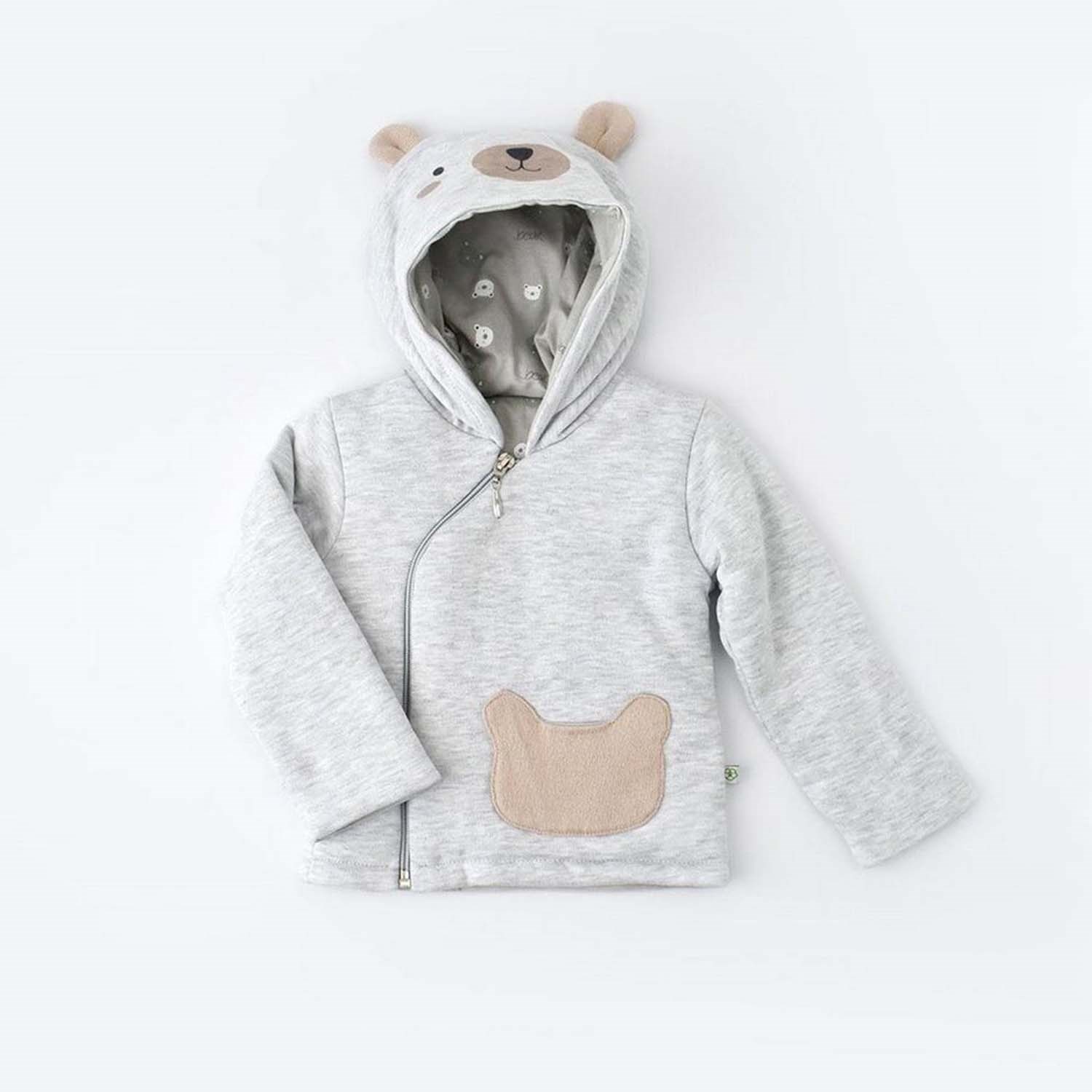 Biorganic Hug Me Bear Elyaflı Hırka 61431 Karmelanj