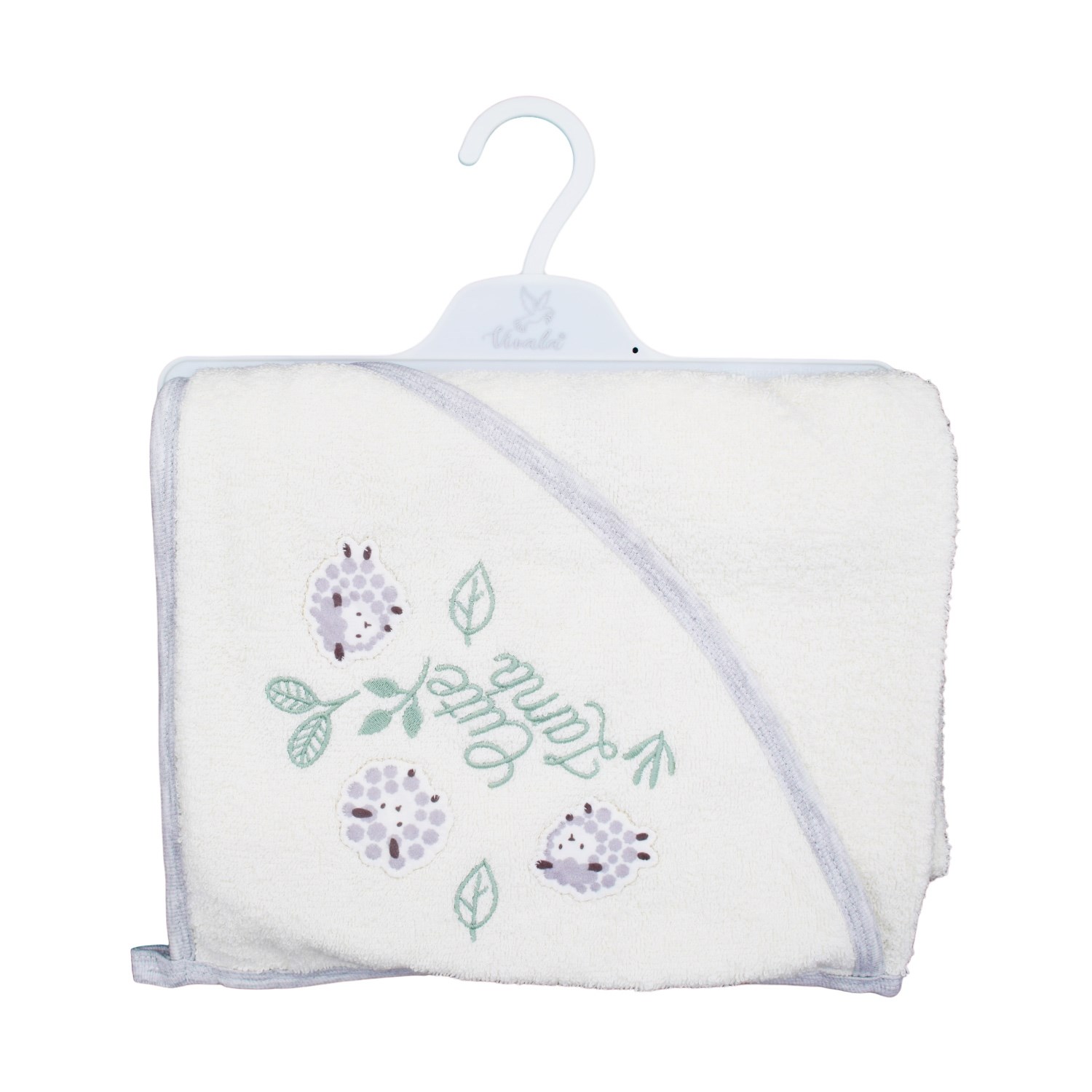 Bibaby Lamb Friends Bebek Havlusu 75x75 Cm 66485 Gri