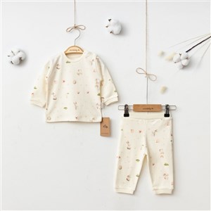 Ciccim Baby Sihirli Tavşan Pijama Takımı 5066 Krem