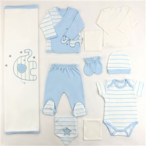 Sebi Bebe Filli 10'lu Hastane Çıkış Seti 2017 Mavi