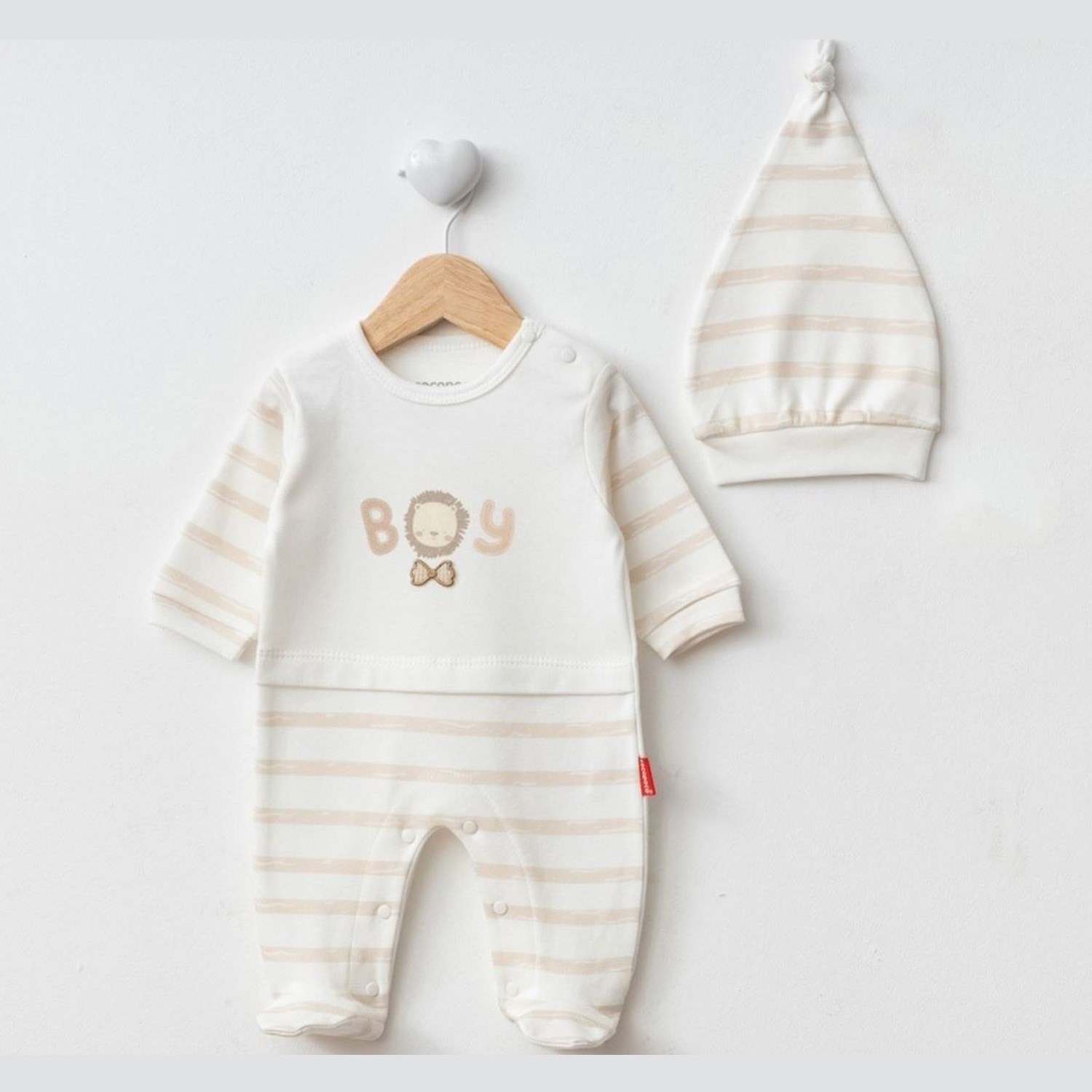 Cocopoco Şapkalı Bebek Tulumu 1072 Bej