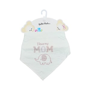 Ekebaby Penye Baskılı Fular Önlük 11982 Açık Yeşil
