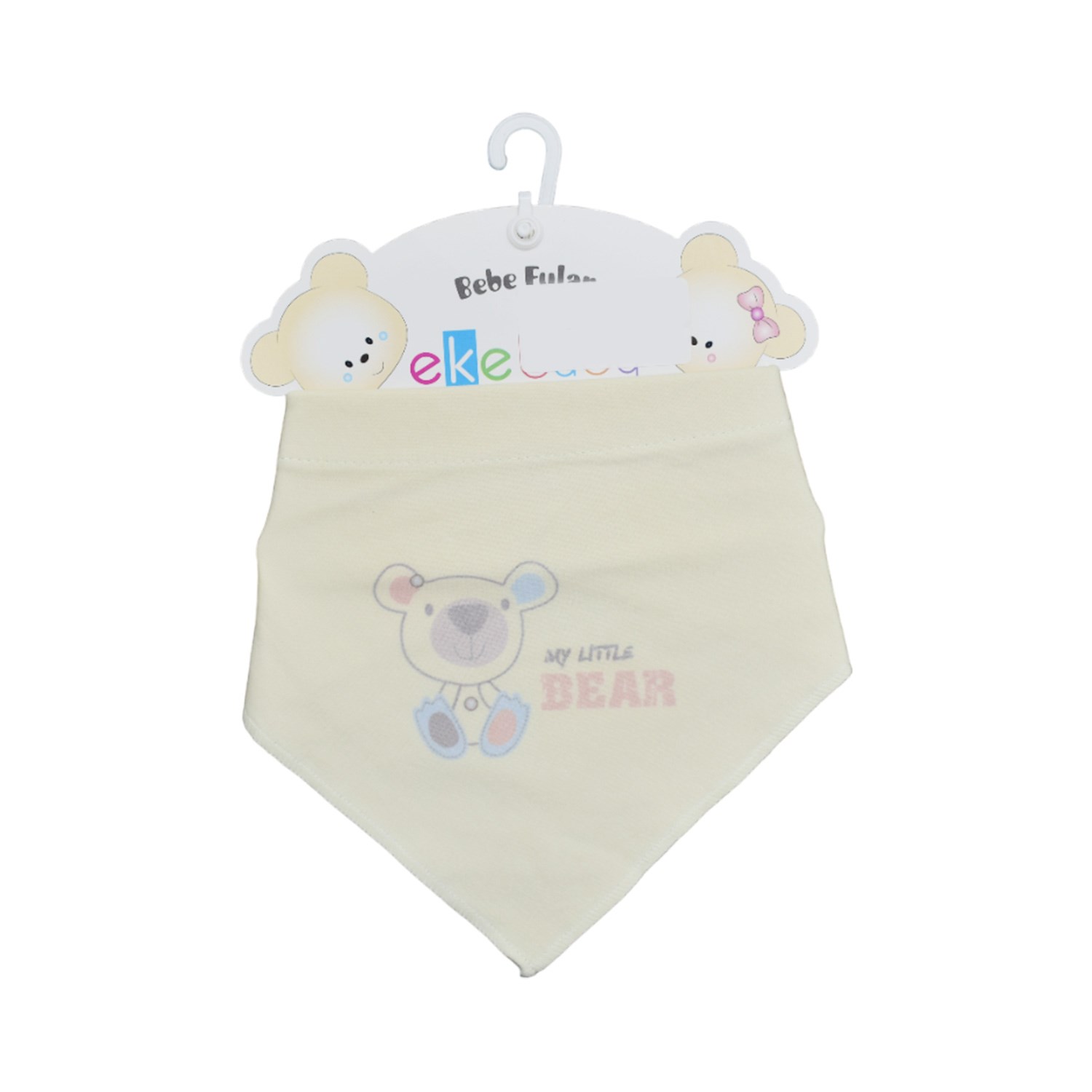 Ekebaby Penye Baskılı Fular Önlük 11984 Açık Sarı