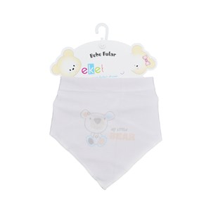 Ekebaby Penye Baskılı Fular Önlük 11984 Açık Gri