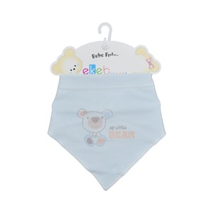 Ekebaby Penye Baskılı Fular Önlük 11984 Açık Mavi