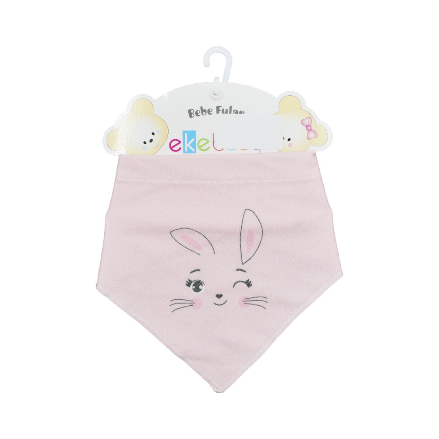 Ekebaby Penye Baskılı Fular Önlük 11983 Açık Pembe