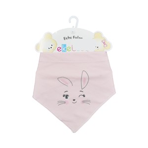 Ekebaby Penye Baskılı Fular Önlük 11983 Açık Pembe