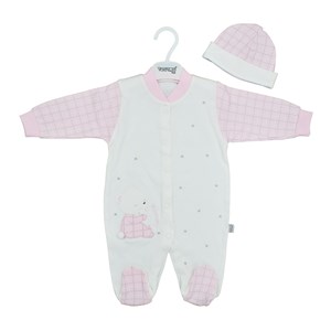 Tonton Baby Bebek Tulumu 9137 Ekru-Pembe