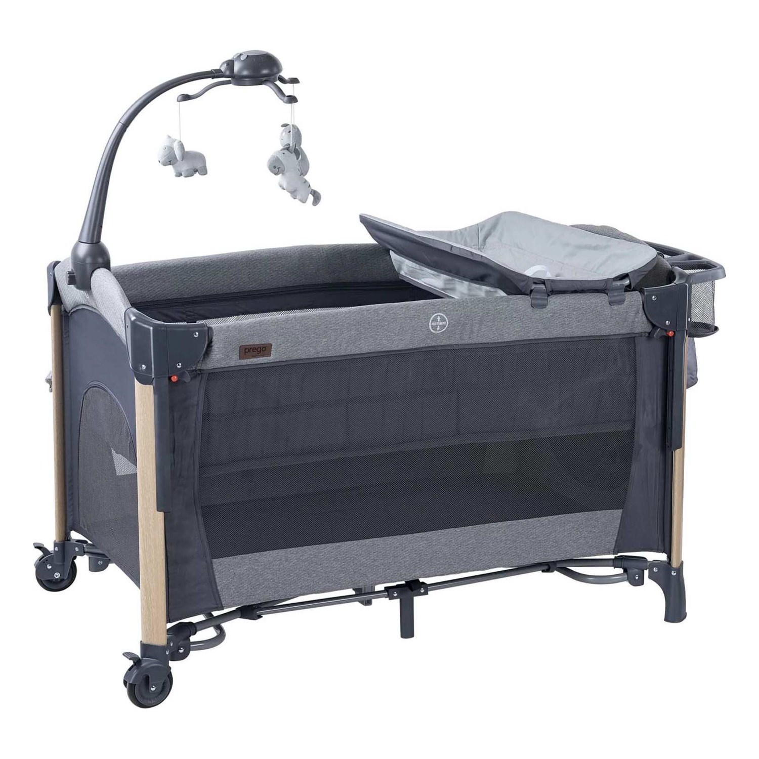 Prego Elips Plus Anne Yanı Oyun Parkı 70x120 cm 8069 Gri