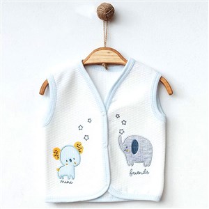 Ekebaby Mini Friends Lüks Kapitone Yelek 44114 Beyaz