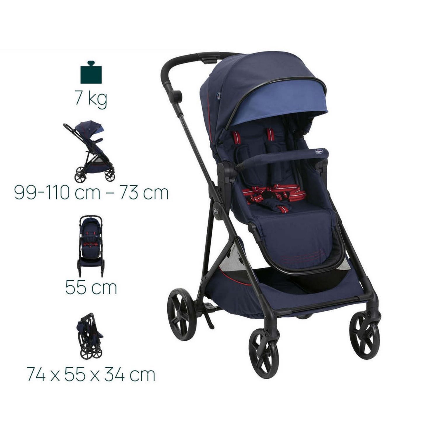 Chicco Seety Bebek Arabası Oxford Blue