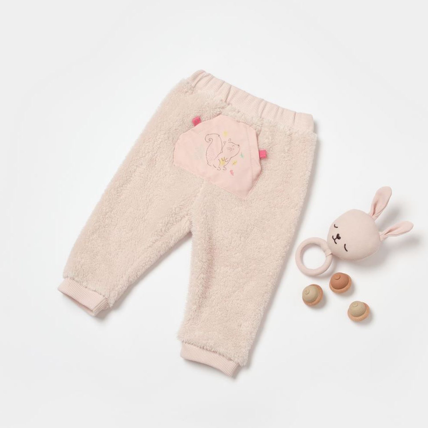 Bibaby Pretty Moment Bebek Pantolonu 57932 Pembe-Ekru