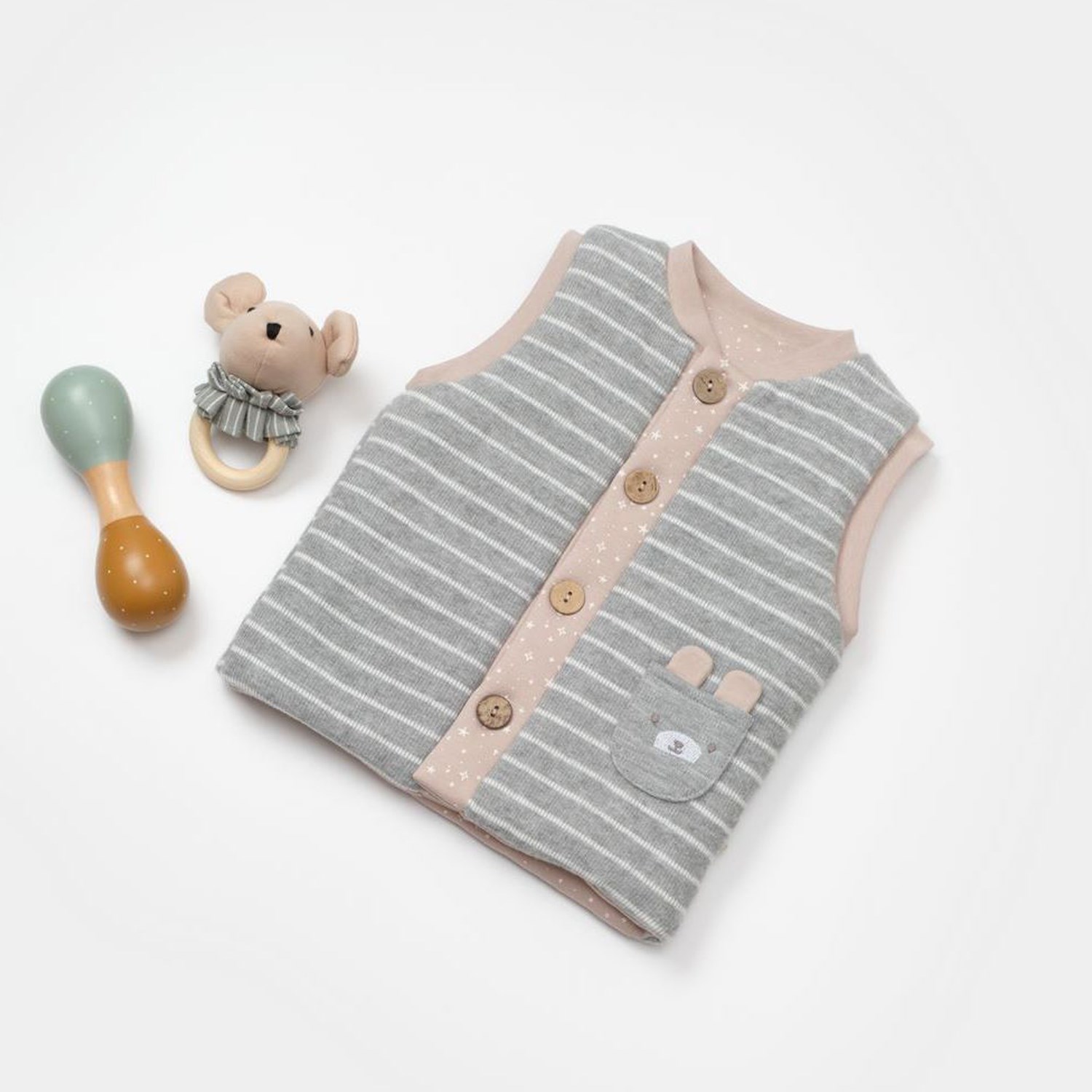 Bibaby Adventure Bear Bebek Yeleği 61505 Karamel