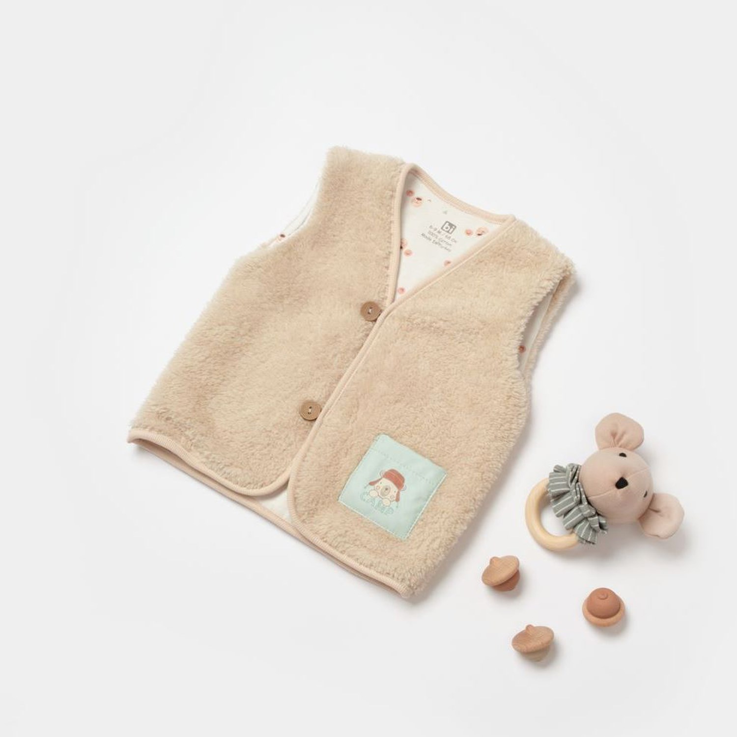 Bibaby Happy Camper Bebek Yeleği 61507 Bej
