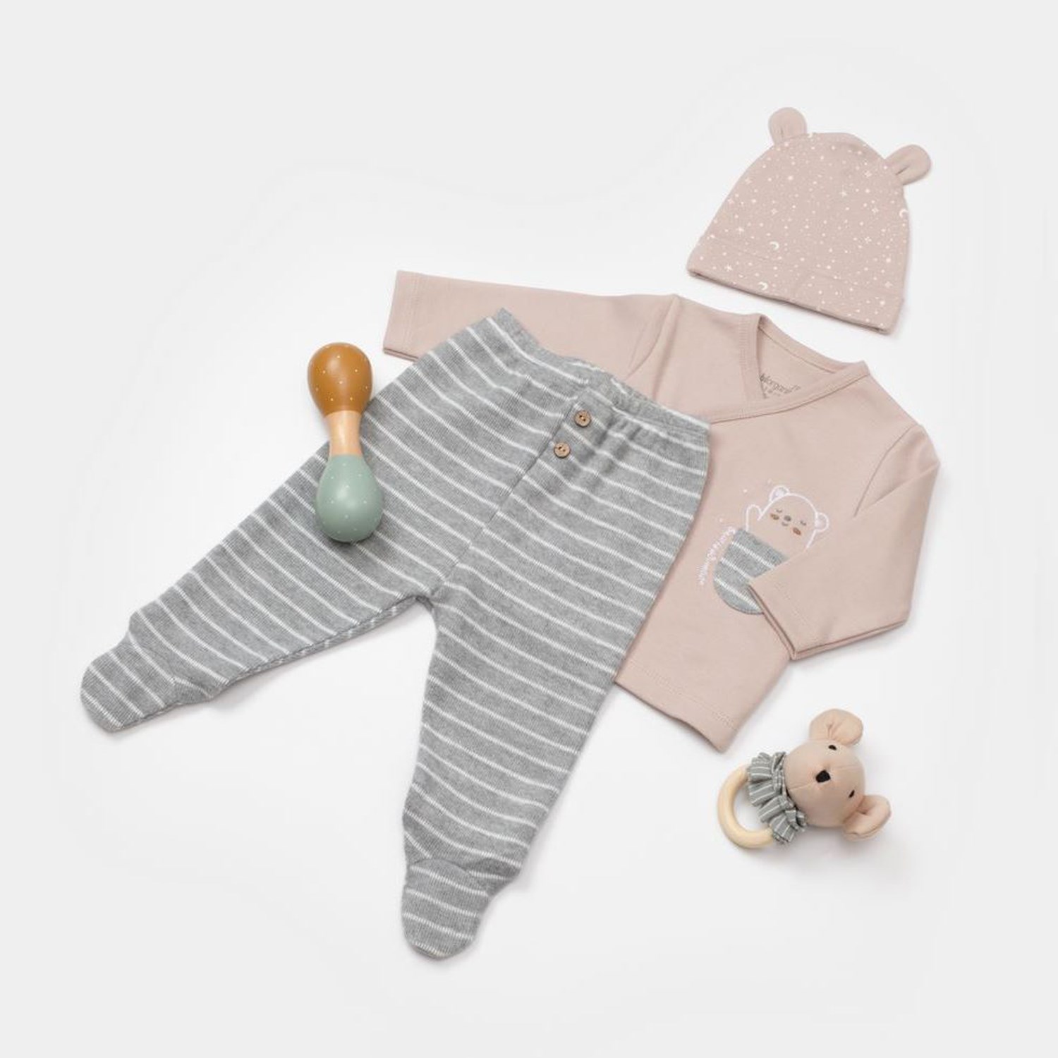 Bibaby Adventure Bear 3'lü Bebek Takımı 73333 Karamel