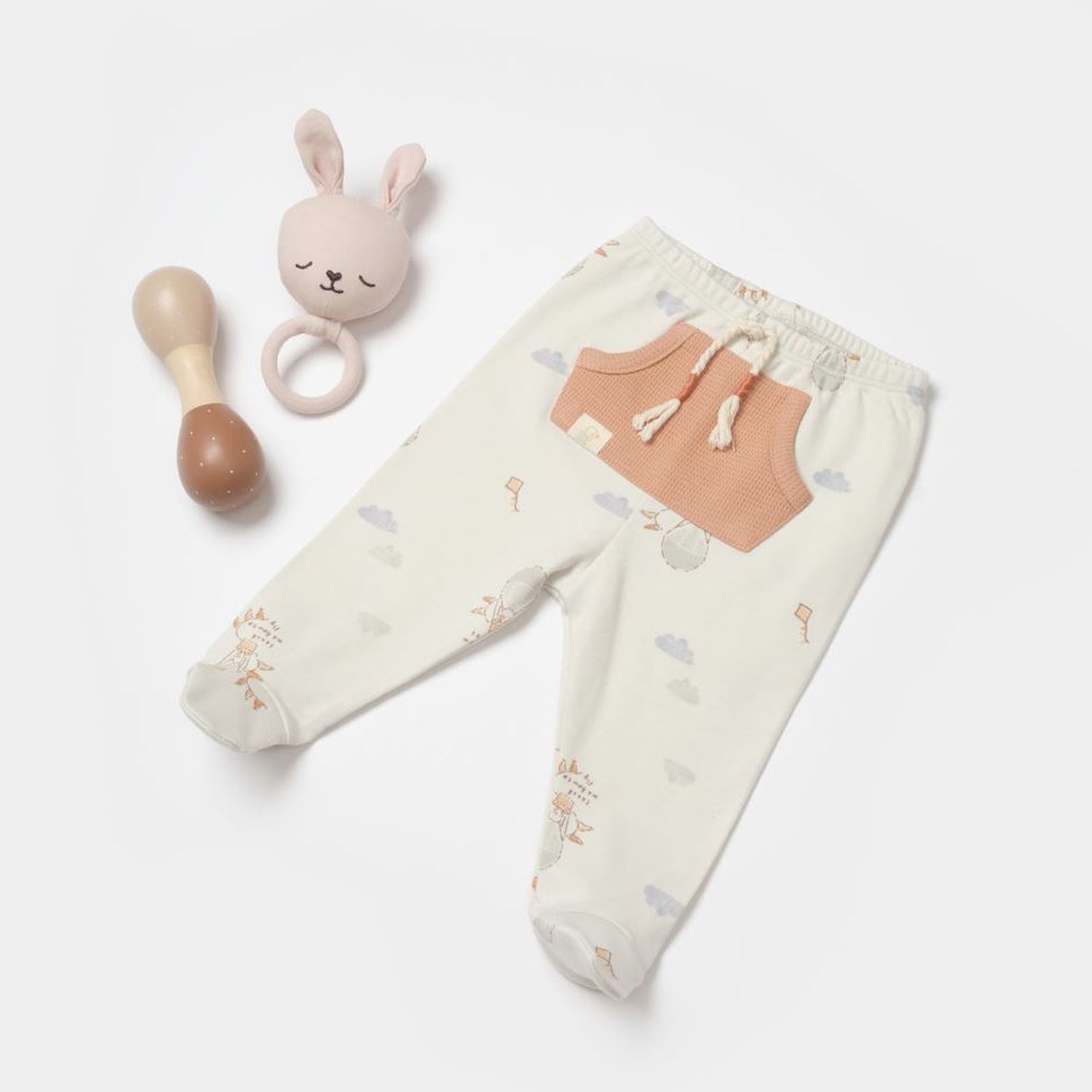 Biorganic Teach Me Bebek Pantolonu 57930 Kırmızı-Kahverengi-Mint