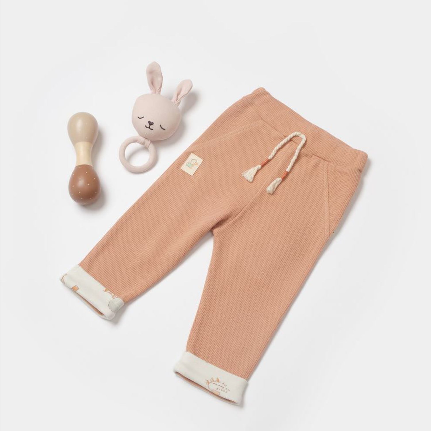 Biorganic Teach Me Bebek Pantolonu 57931 Kırmızı-Kahverengi-Mint