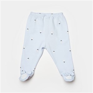 Biorganic Love Floral Bebek Pantolonu 57940 Ekru-Lila