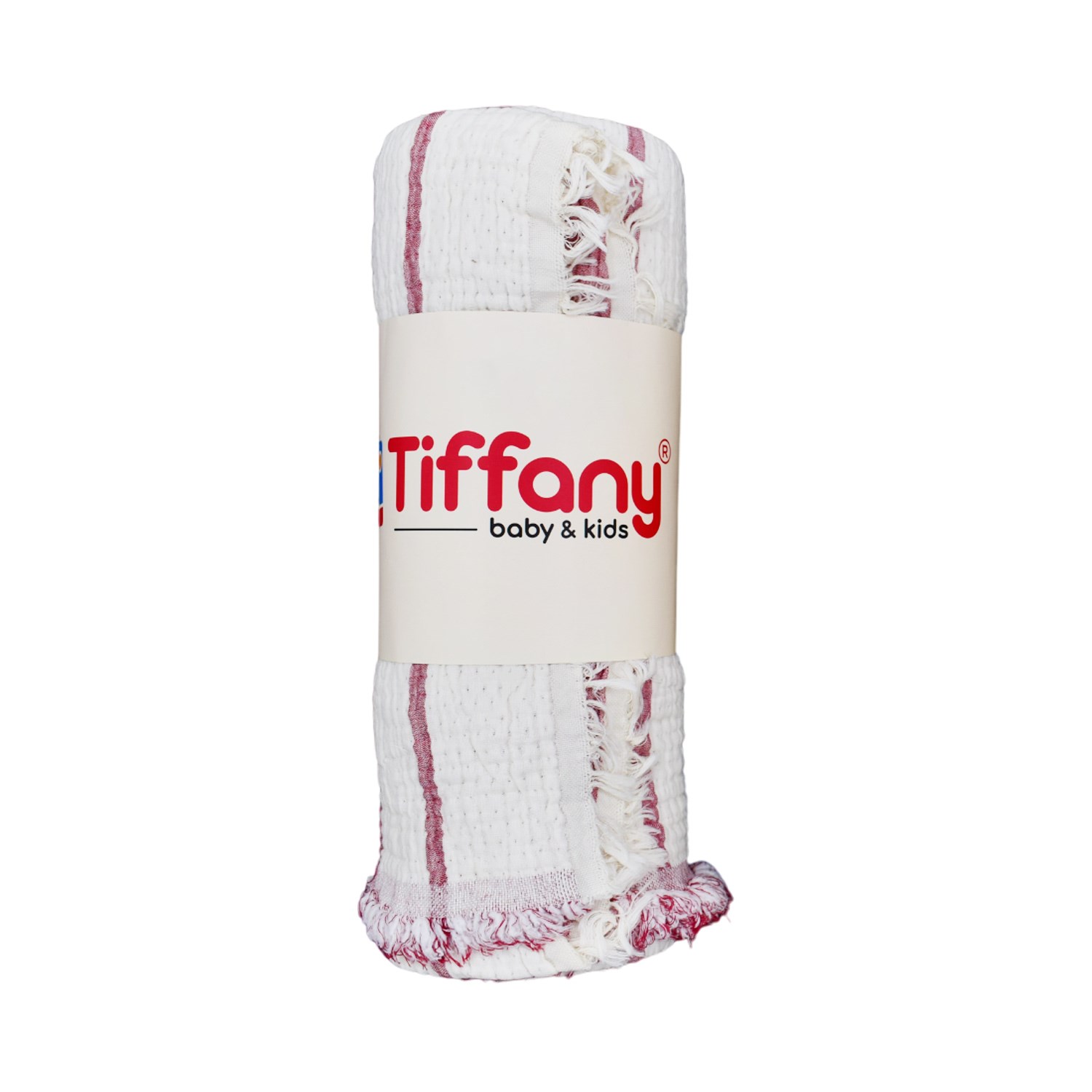 Tiffany Baby 4 Katlı Müslin Battaniye 120x120 cm Gül Kurusu