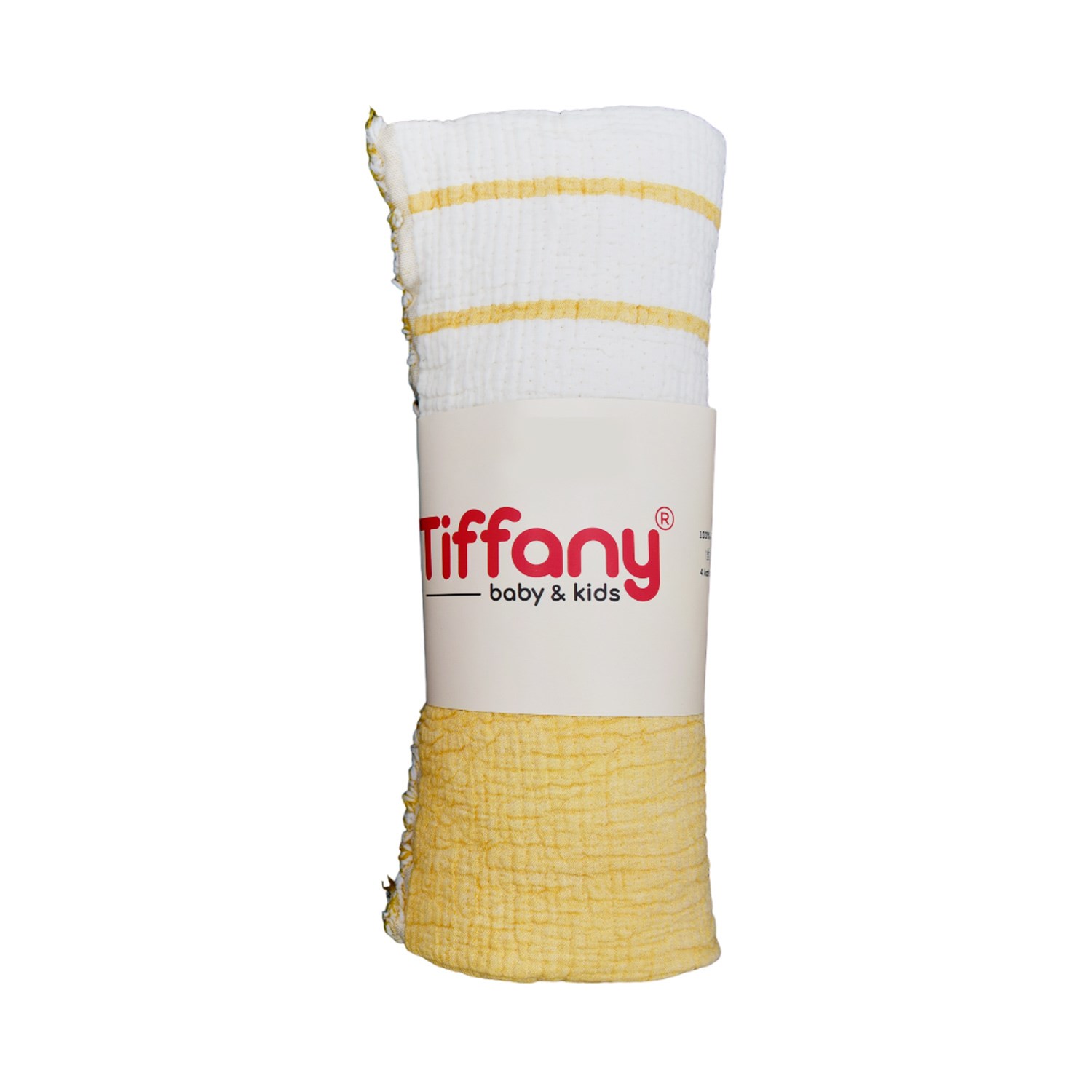 Tiffany Baby 4 Katlı Müslin Battaniye 120x120 cm Sarı
