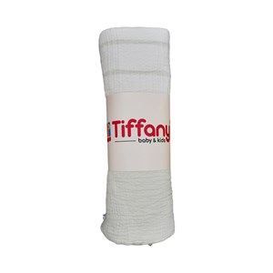 Tiffany Baby 4 Katlı Müslin Battaniye 120x120 cm Ekru-Yeşil