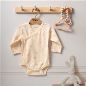 Tiffany Baby Bird Theme Uzun Kol Kruvaze Badi 24022 Ekru
