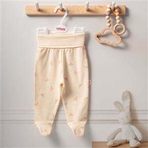 Tiffany Baby Organik Bird Theme Patikli Pantolon 2424007 Ekru