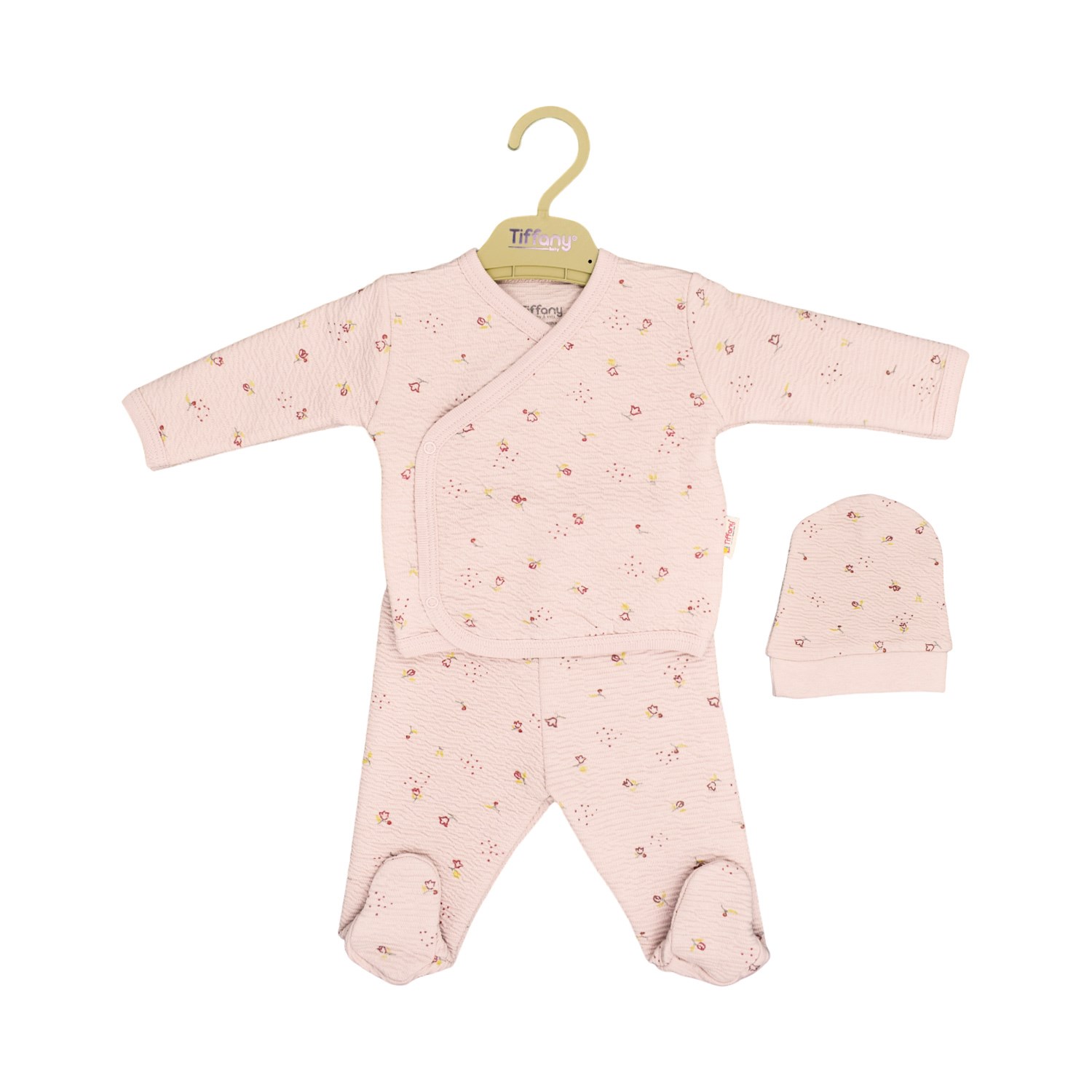 Tiffany Baby Rose Theme 3'lü Bebek Zıbın Seti 2421078 Pembe