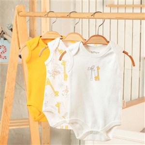 Tiffany Baby Happy Graffe Theme 3'lü Atlet Bebek Badi 2418009 Ekru