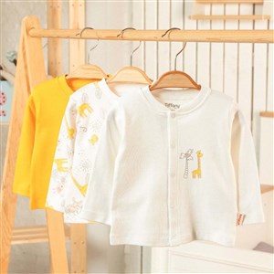 Tiffany Baby Happy Graffe Theme 3'lü Bebek Hırka 2418027 Ekru