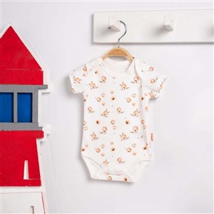 Tiffany Baby Apricot Theme Yarım Kol Bebek Badi 2455008 Ekru