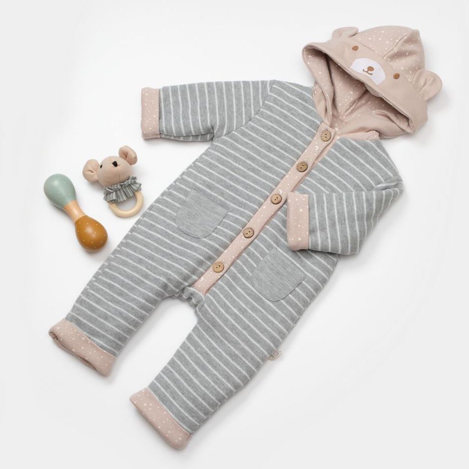 Bibaby Adventure Bear Kapüşonlu Tulum 60772 Grimelanj