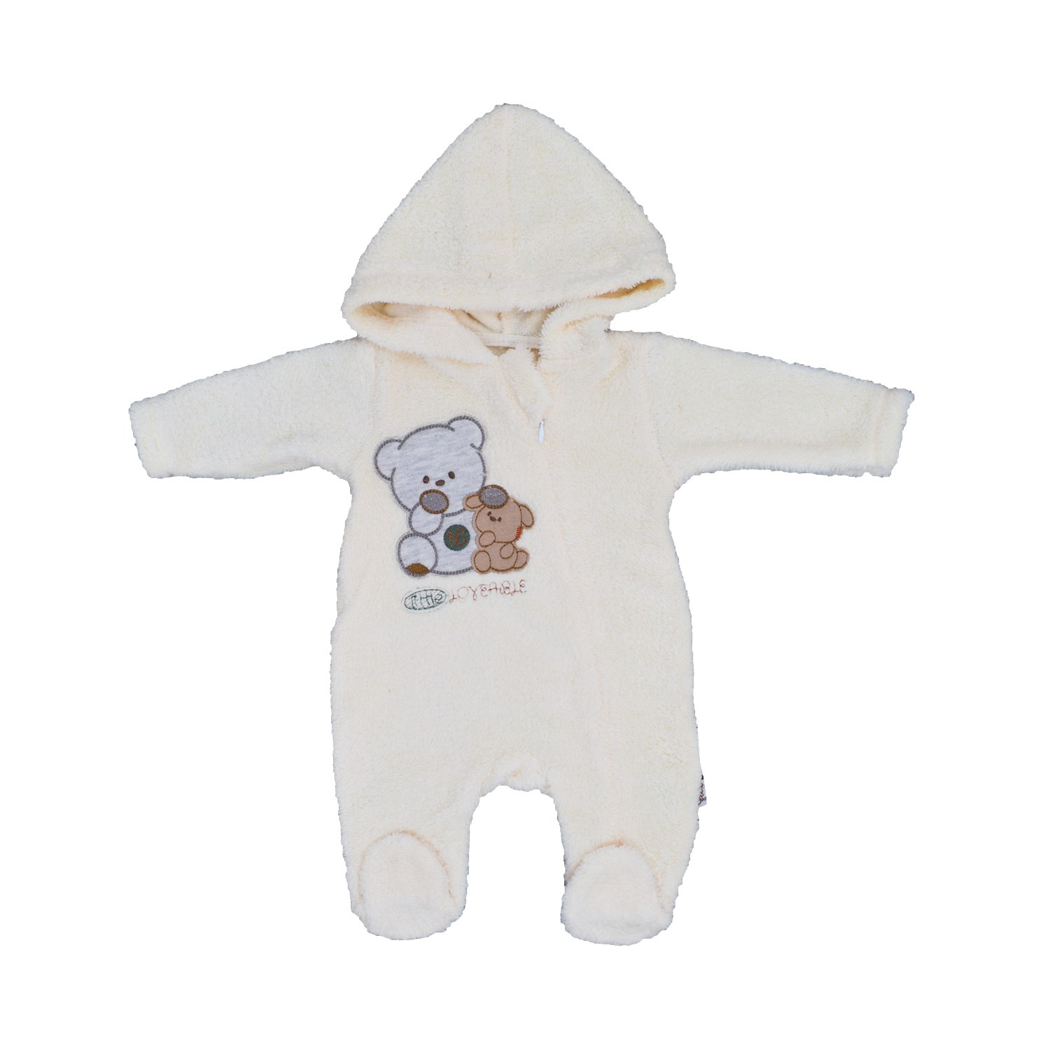 Flexi Peluş Patikli Bebek Tulumu 215198 Krem