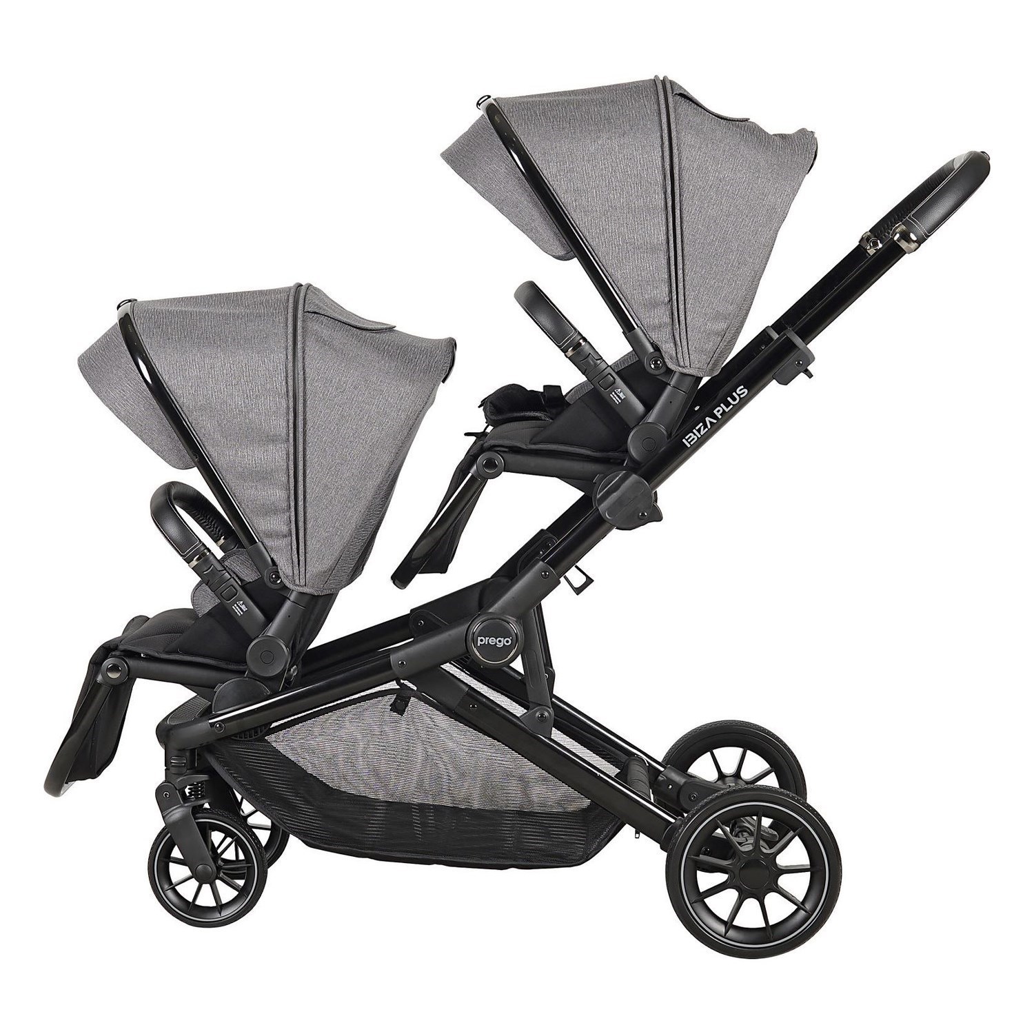Prego İbiza Plus Travel Sistem İkiz Bebek Arabası 2223 Gri